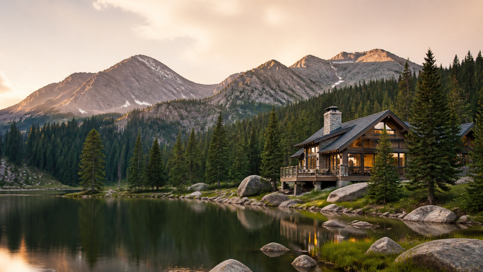 Alpine chalet in the Colorado Rocky Mountains